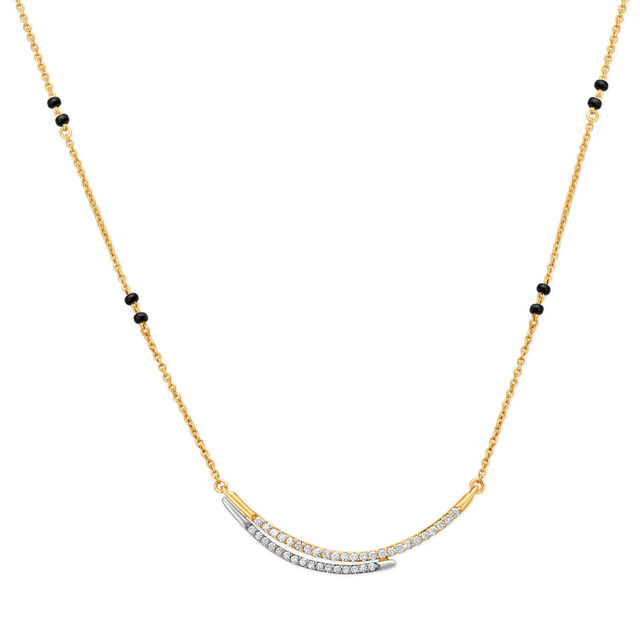 Tanishq Diamond Mangalsutra Collection With Price Buy Modern Dual Tone Sleek Diamond Mangalsutra at Best Price | Tanishq US