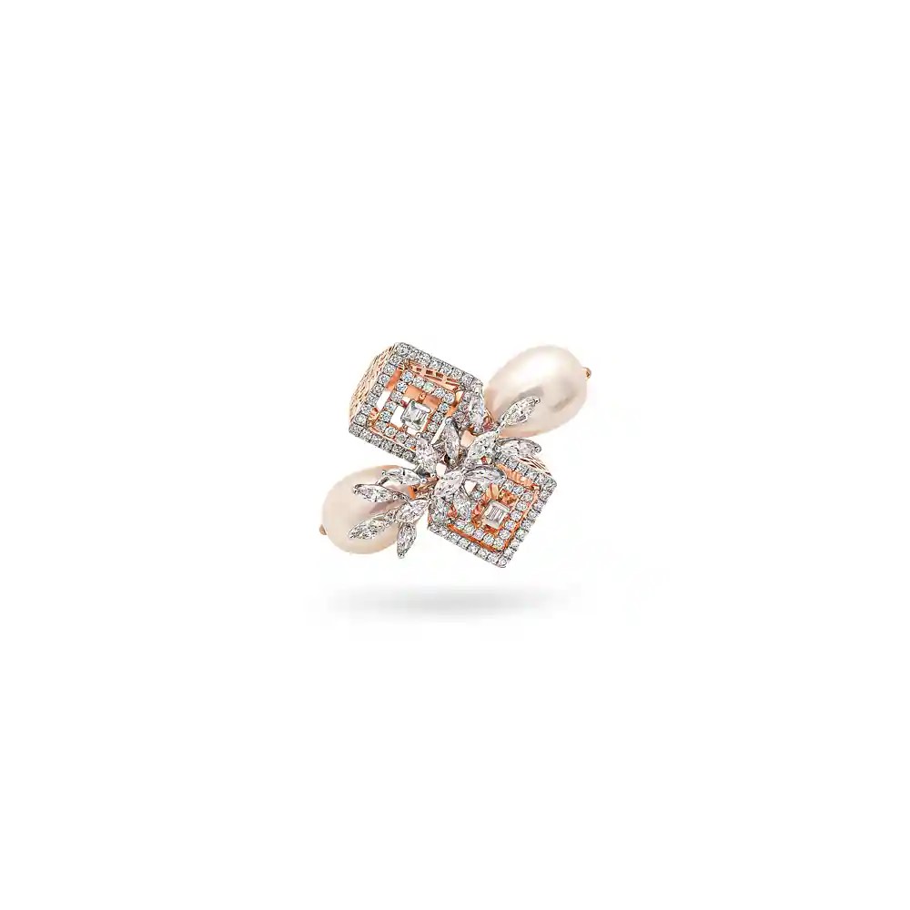 Pearl Diamond Ring