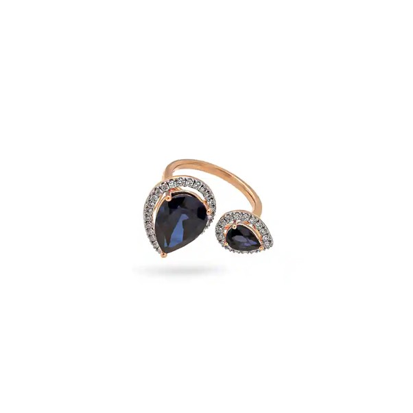 Colored Gemstone Diamond Ring