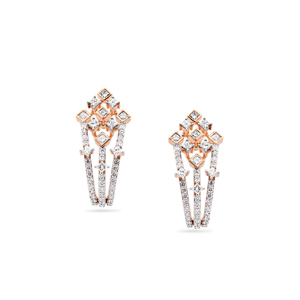 Graceful Glow Diamond Hoops