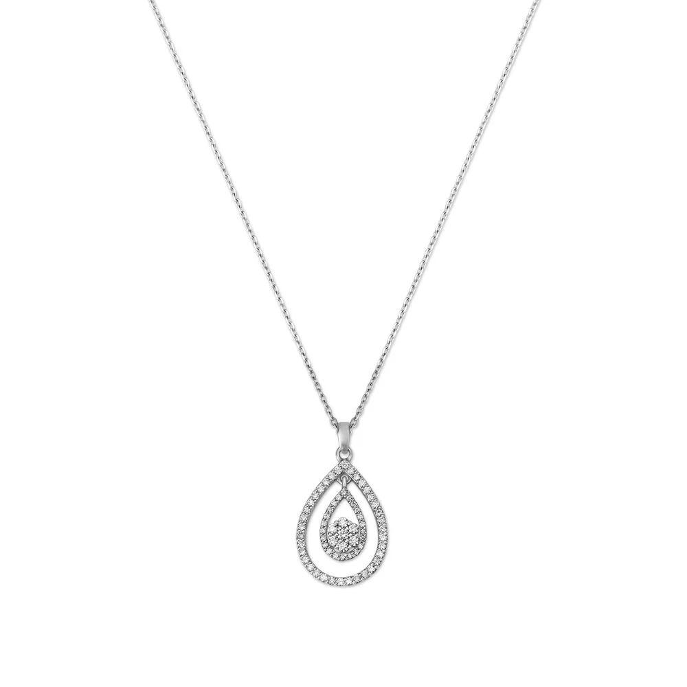 Classic Teardrop Diamond Pendant