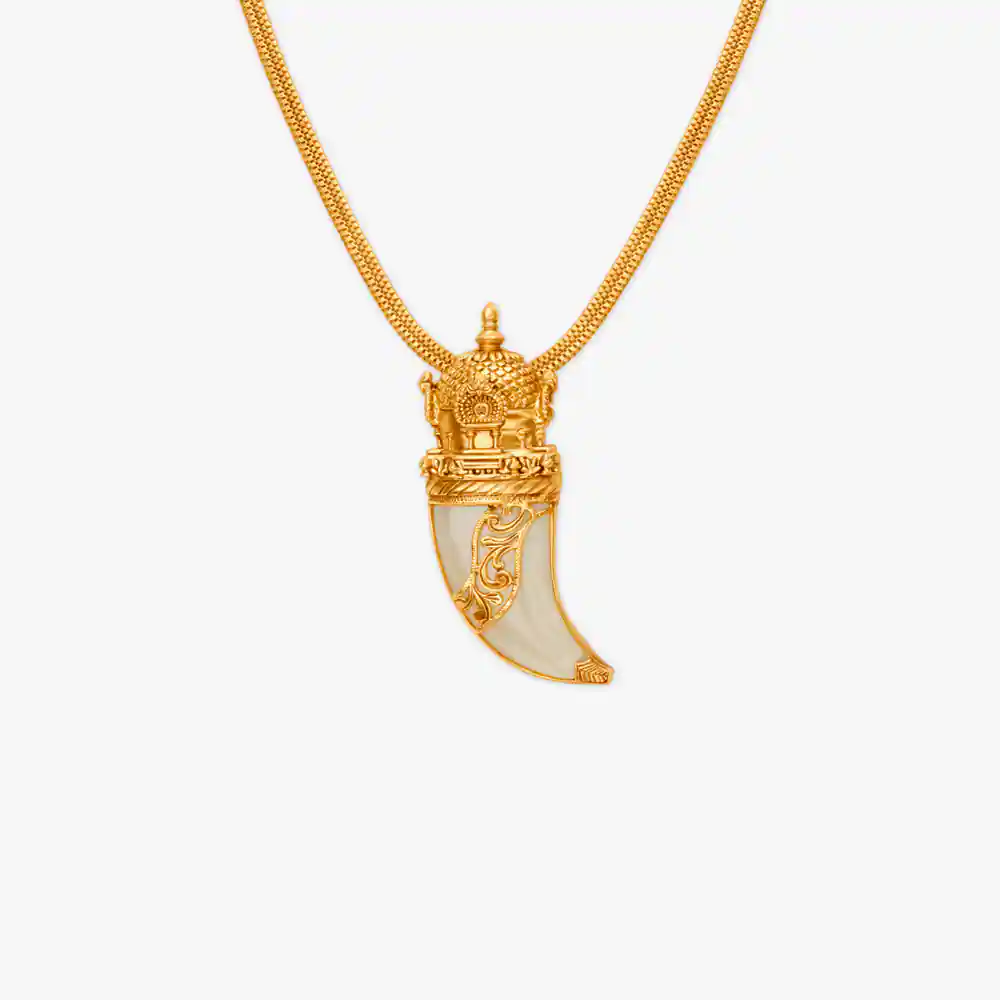 Tiger Claw Temple Gold Pendant