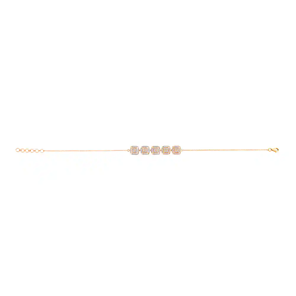 Diamonds in Squares Bracelet