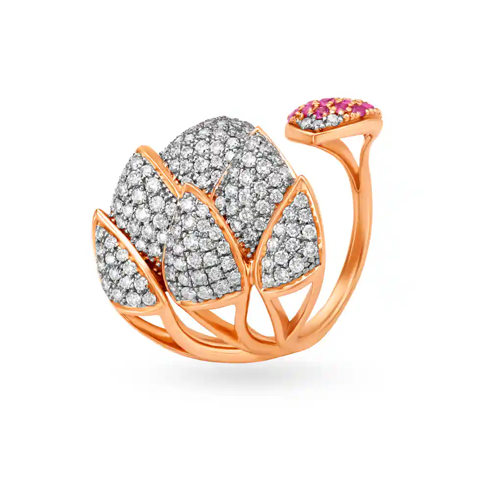 Tranquil Tulip Finger Ring