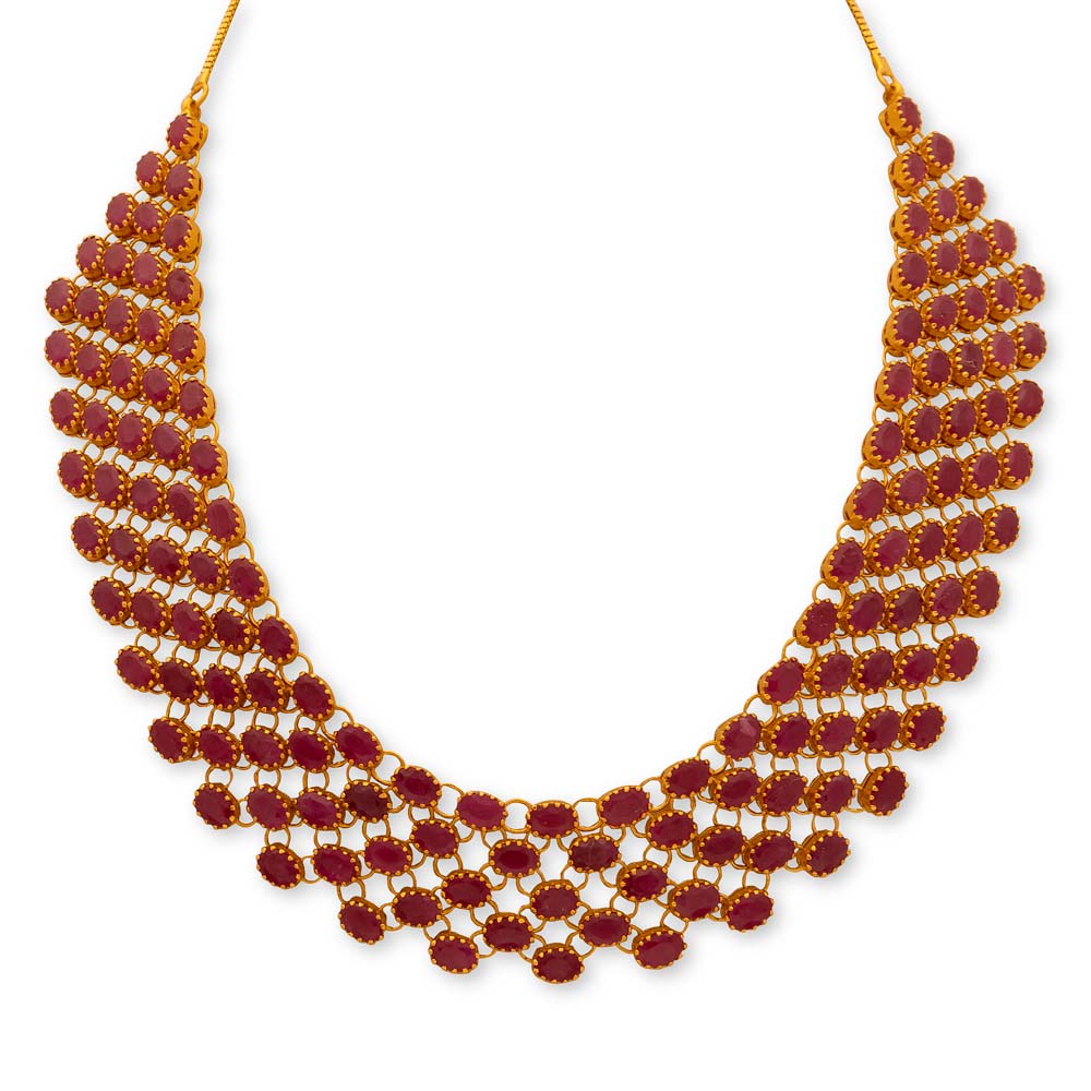Golden Lattice Bag Necklace
