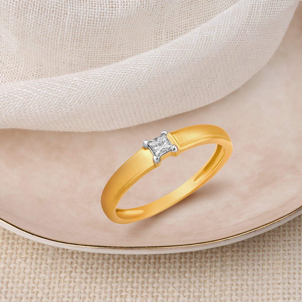 Gold band rings tanishq deals