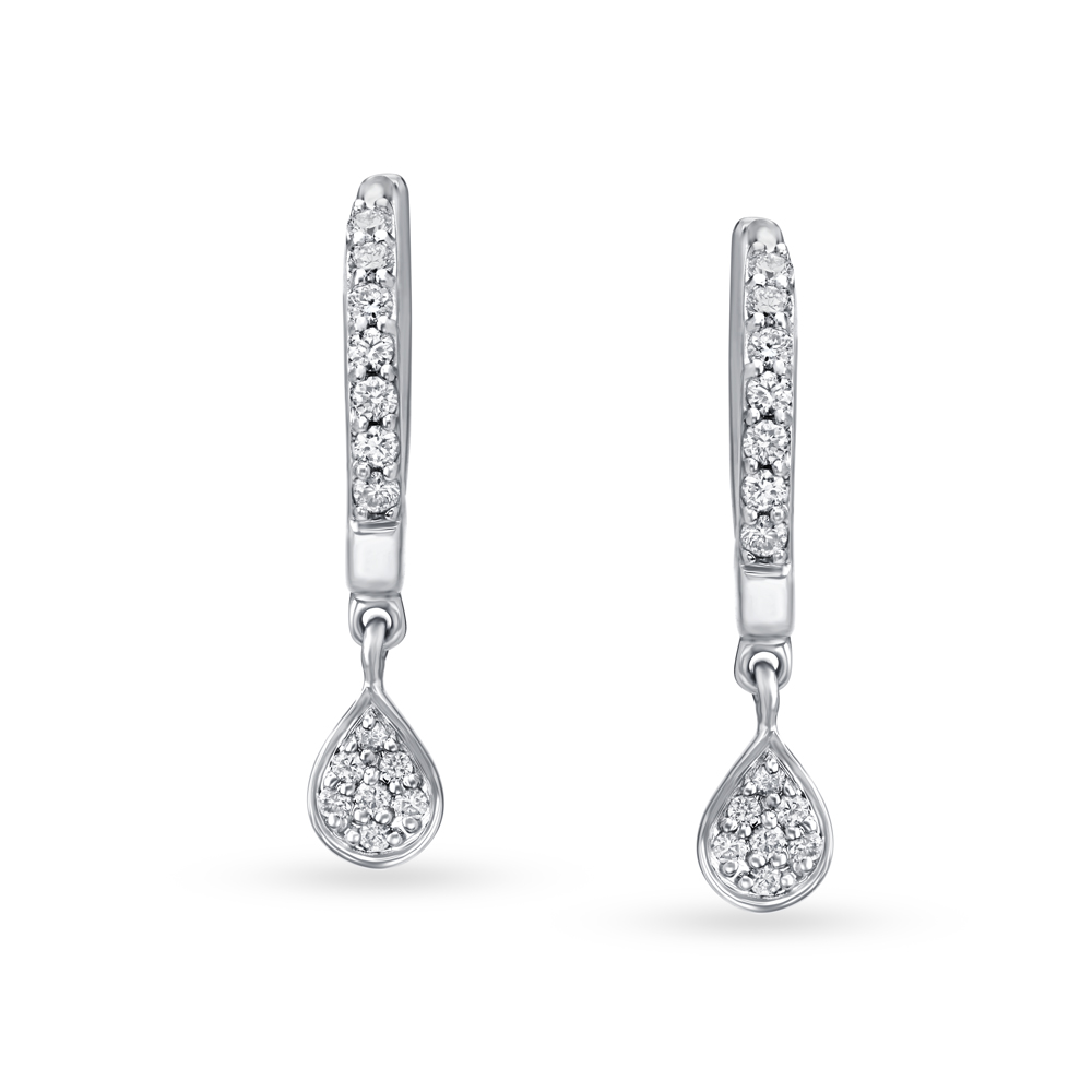 Silver hoop earrings tanishq discount