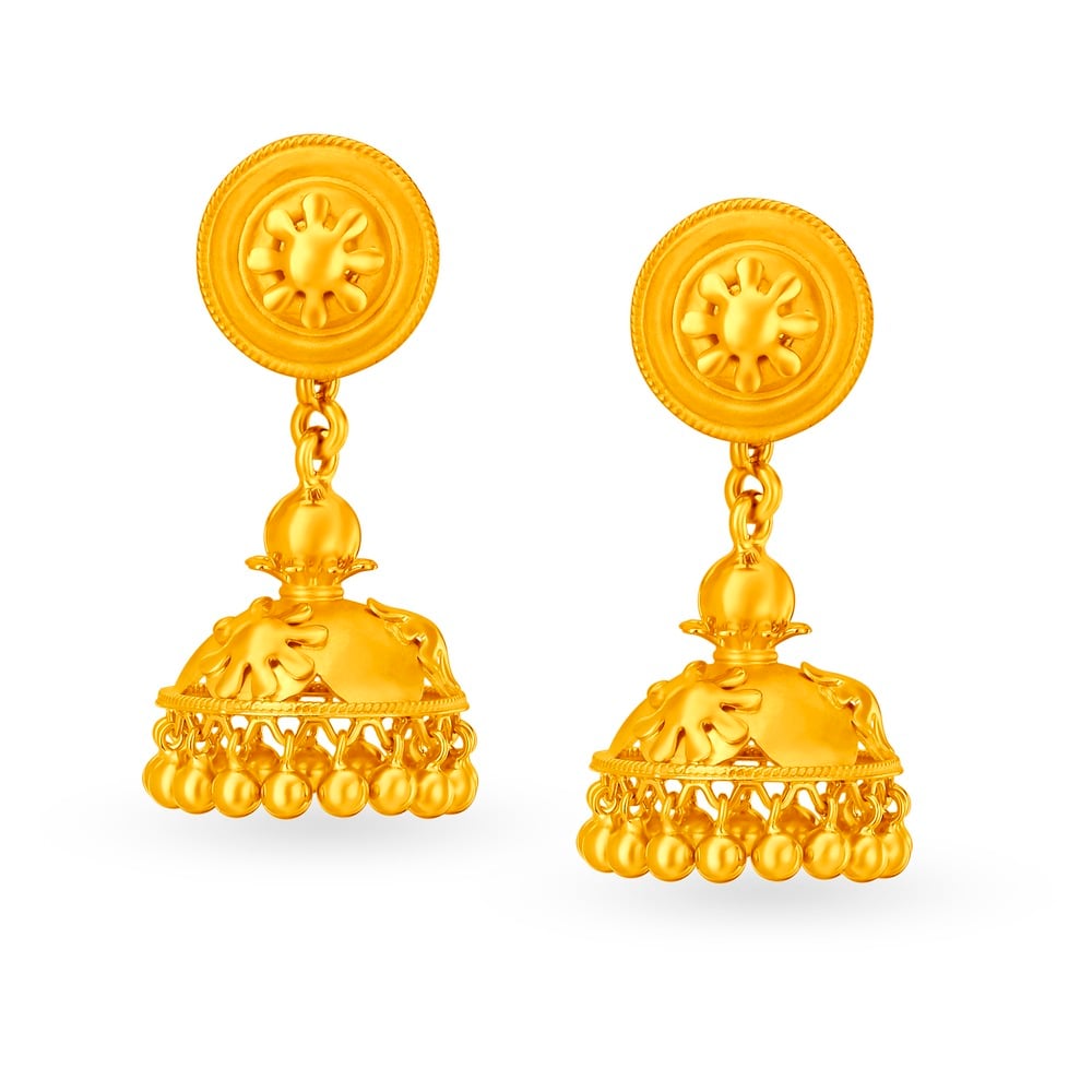 Pink - Handcrafted Fabart GS Jhumki Earrings 14 main image 1