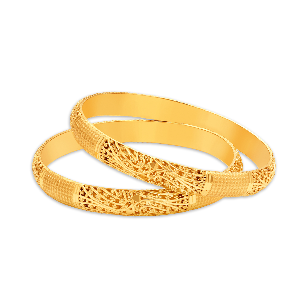 Goin Bangle Buy Dazzling Gold Bangle at Best Price | Tanishq US