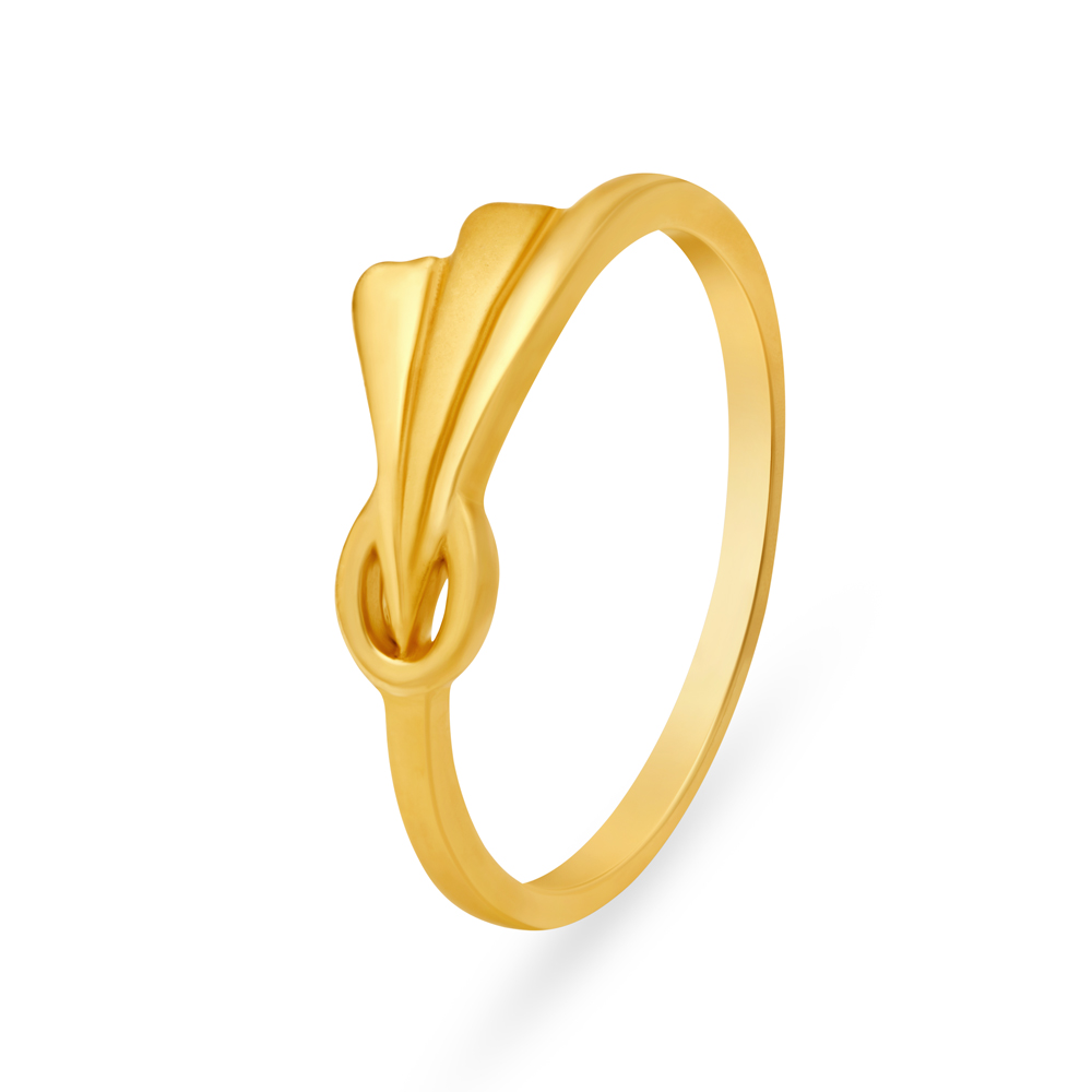 Buy Elegant 22 Karat Matte Yellow Gold Ring at Best Price Tanishq US