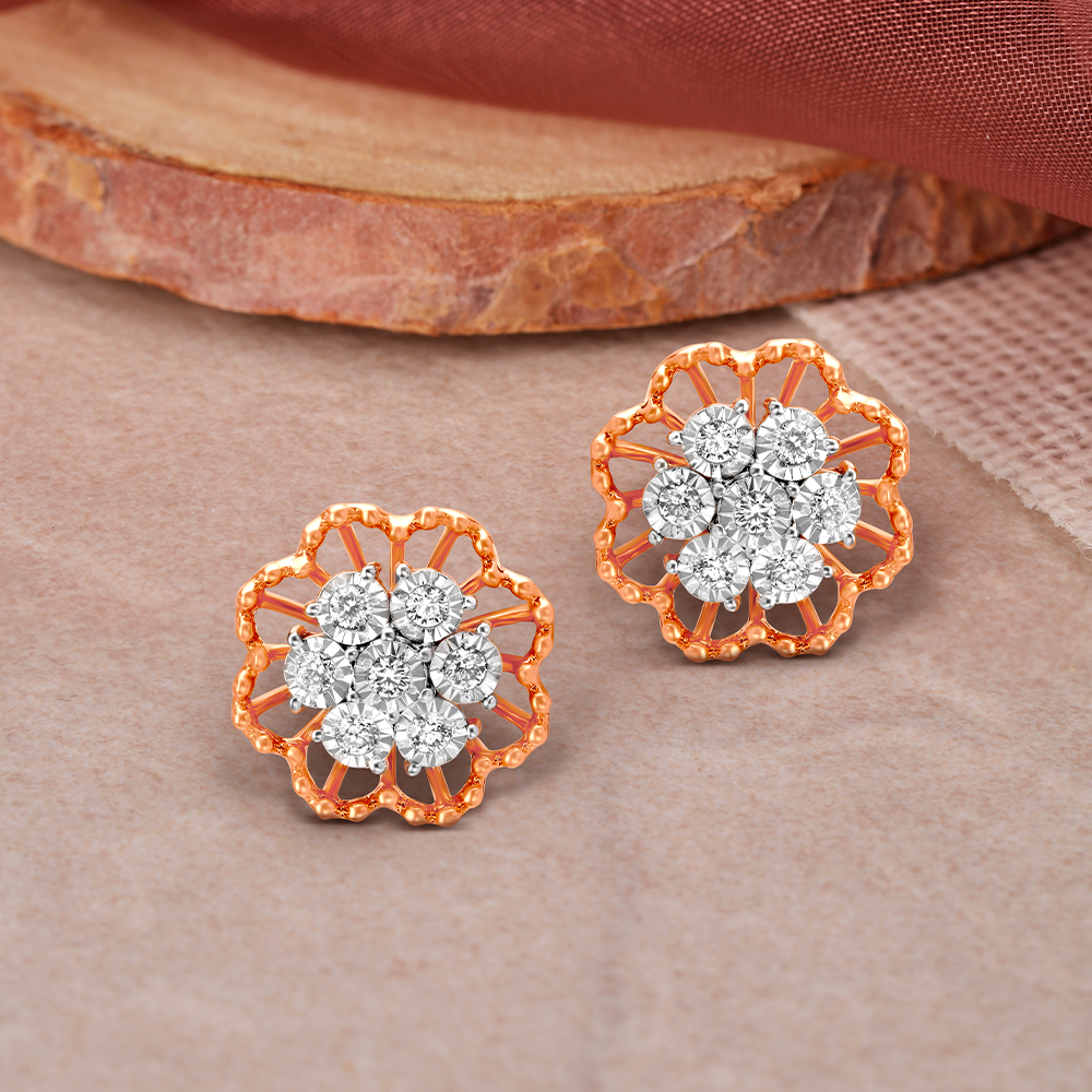 18 karat gold earrings tanishq discount