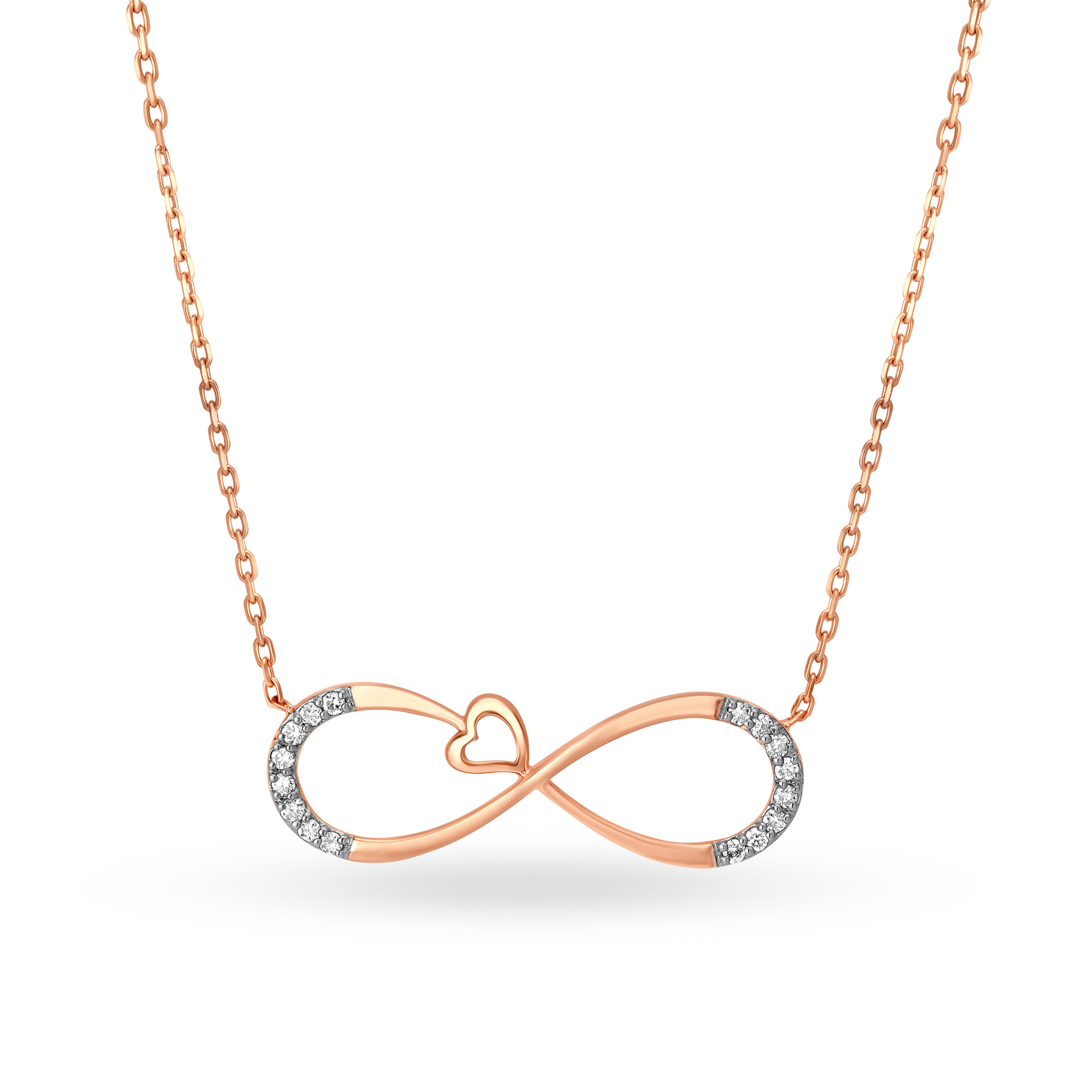 Buy 18KT Rose Gold Infinity Pendant With Chain at Best Price Tanishq US