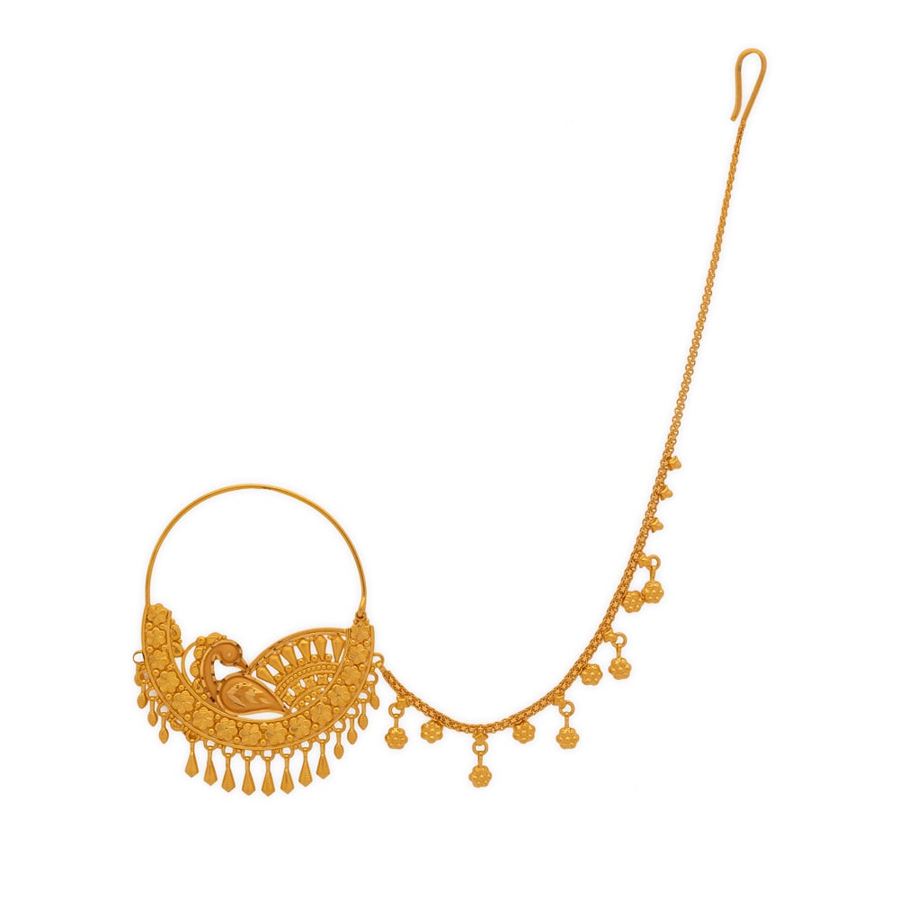Buy Gold Peacock Nath at Best Price | Tanishq US