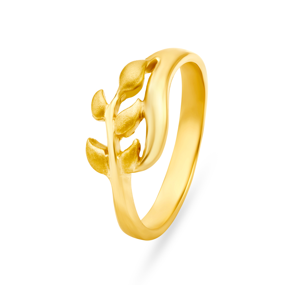 Buy Arresting 22 Karat Yellow Gold Leaf Pattern Ring At Best Price buy-arresting-22-karat-yellow-gold-leaf-pattern-ring-at-best-price