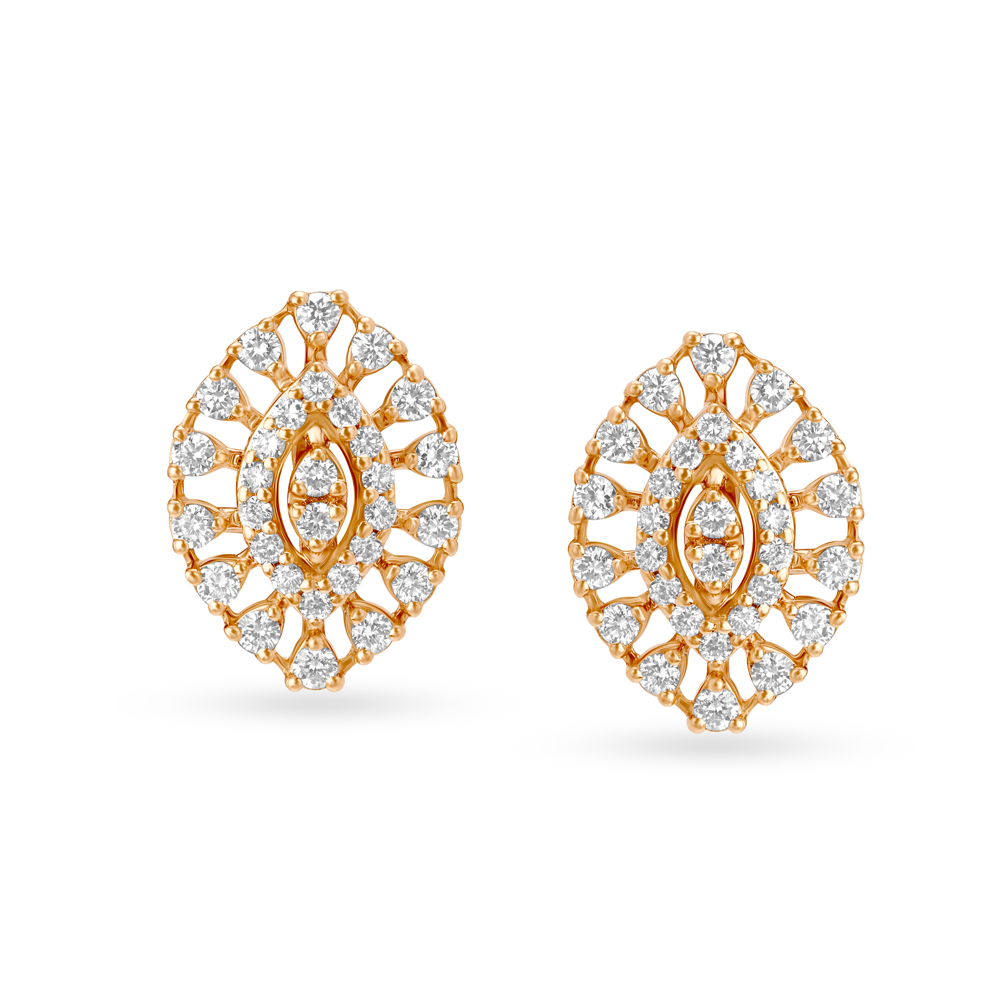 Rosé Radiance Oval Studs