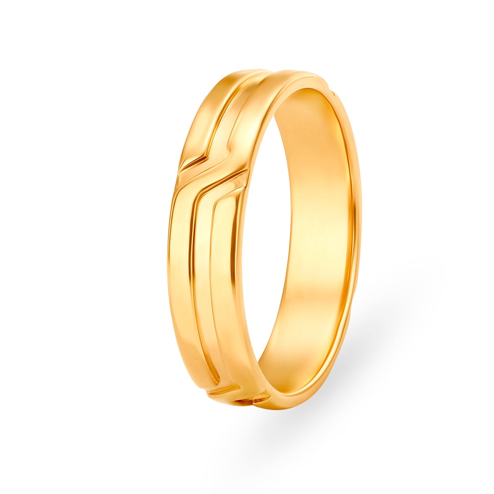 Gold band rings tanishq deals
