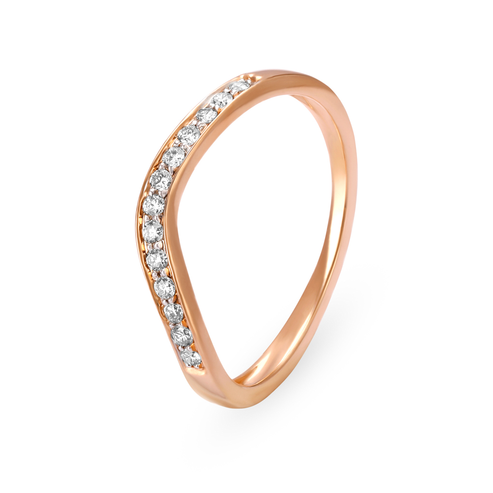 Buy Exquisite 18 Karat Rose Gold And Diamond Finger Ring at Best Price ...