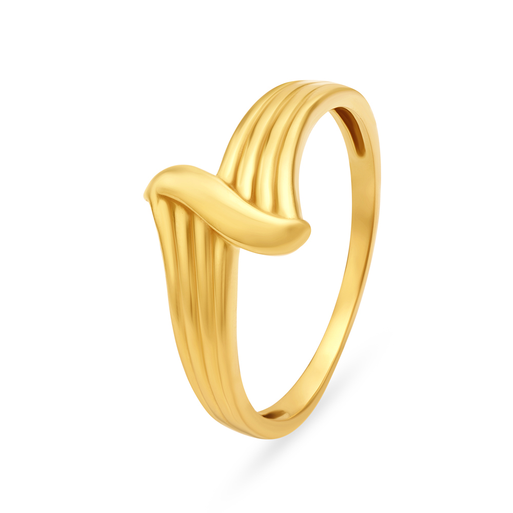 Ridged Ring in Gold-Tone main image 1
