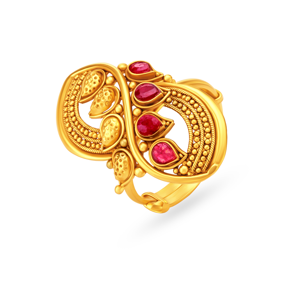 Gold cocktail rings tanishq discount