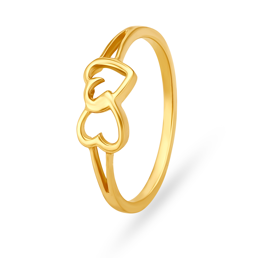 Enticing Hearts Gold Ring