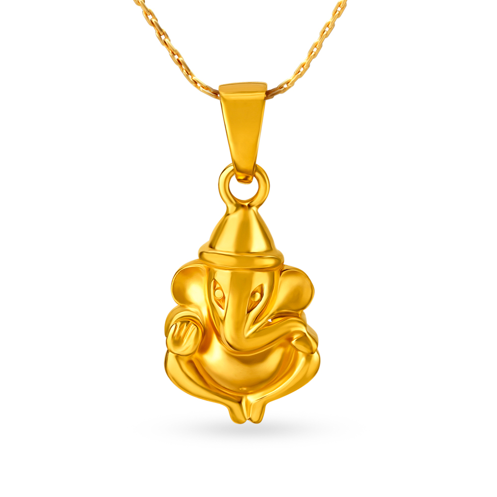 Buy Contemporary Ganesh Gold Pendant at Best Price Tanishq US