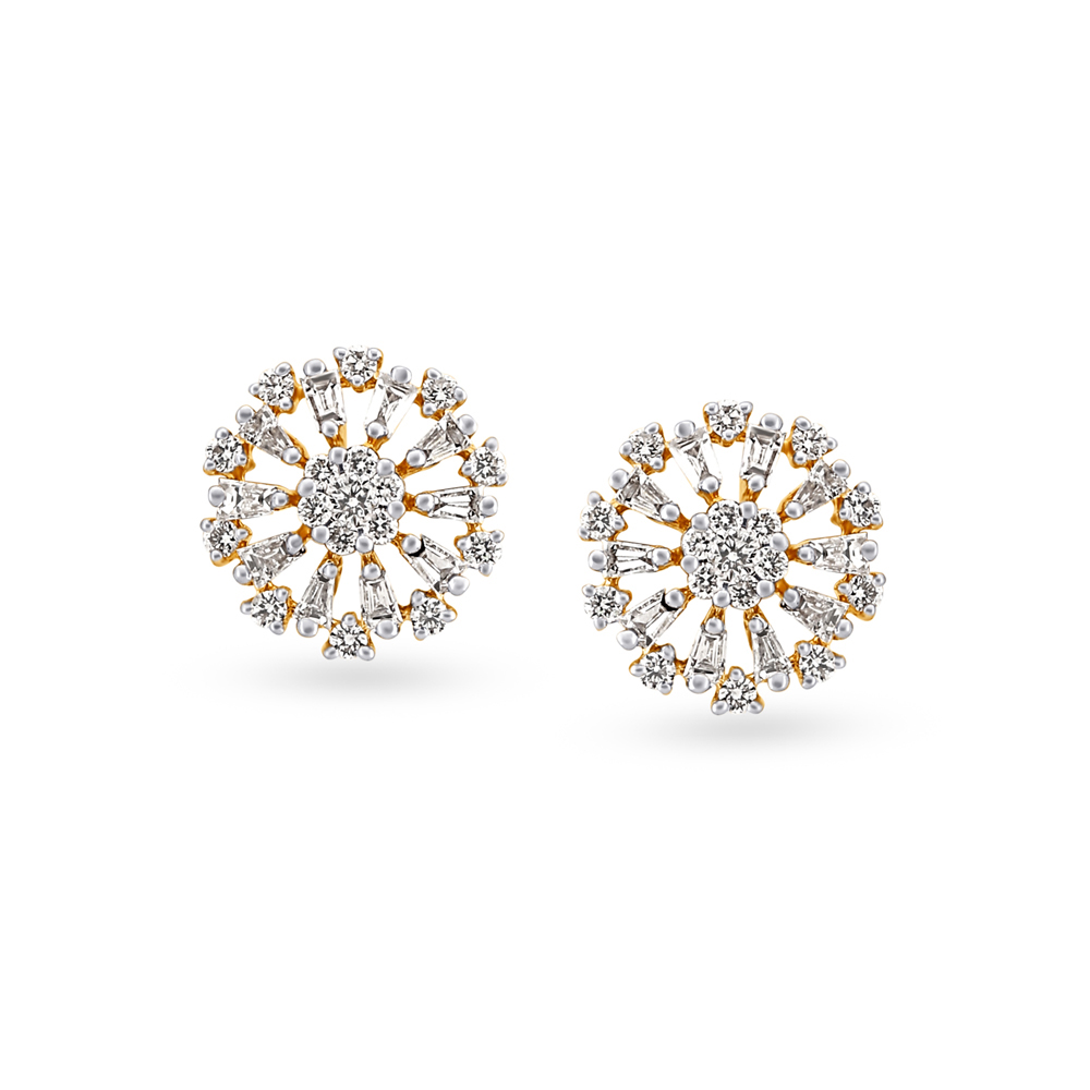 Diamond Sunburst Studs