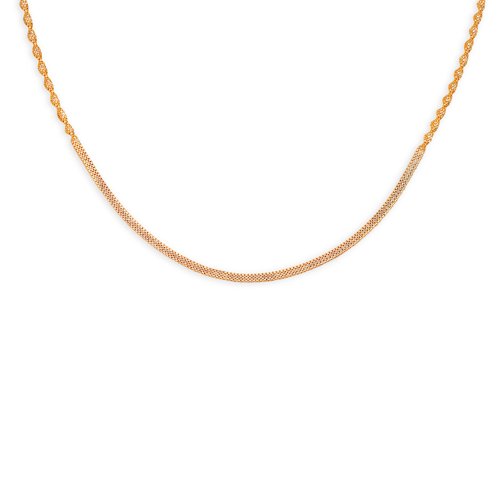 Structured Gold Chain Buy Elaborate Geometric Gold Chain at Best Price | Tanishq US
