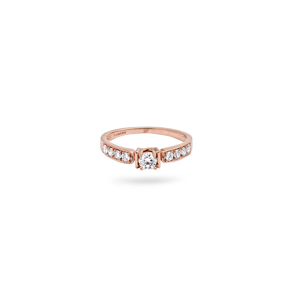 Buy Luxurious White and Rose Gold Finger Ring at Best Price | Tanishq US