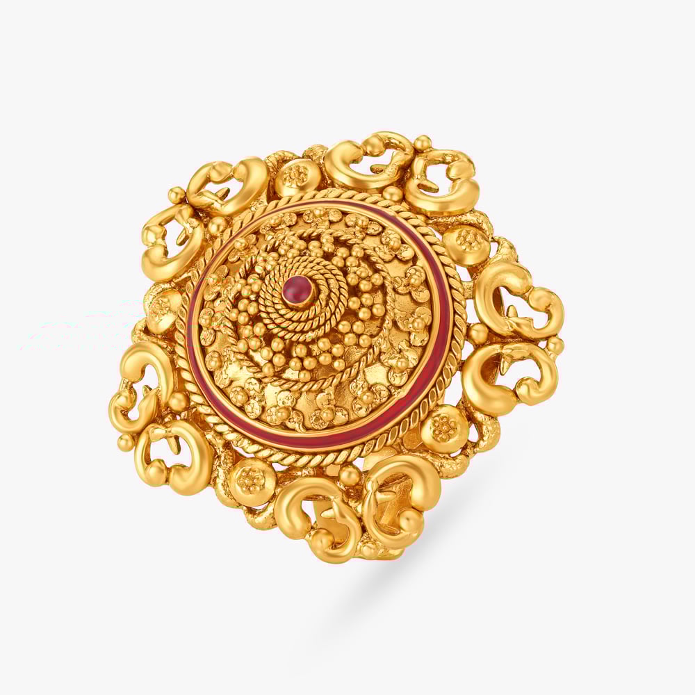 Buy Floral Fantasies Finger Ring with Ras Rawa at Best Price Tanishq US