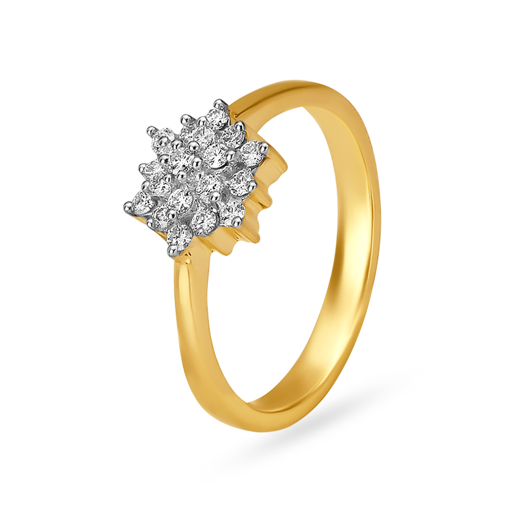 Buy Flawless Asterisk 18 Karat Gold And Diamond Ring at Best Price ...