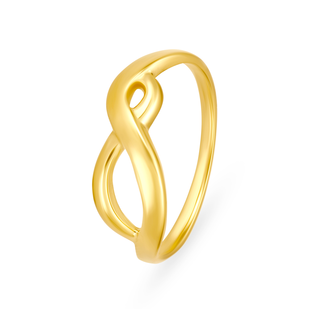 Buy Timeless 22 Karat Yellow Gold Infinity Design Finger Ring at Best ...